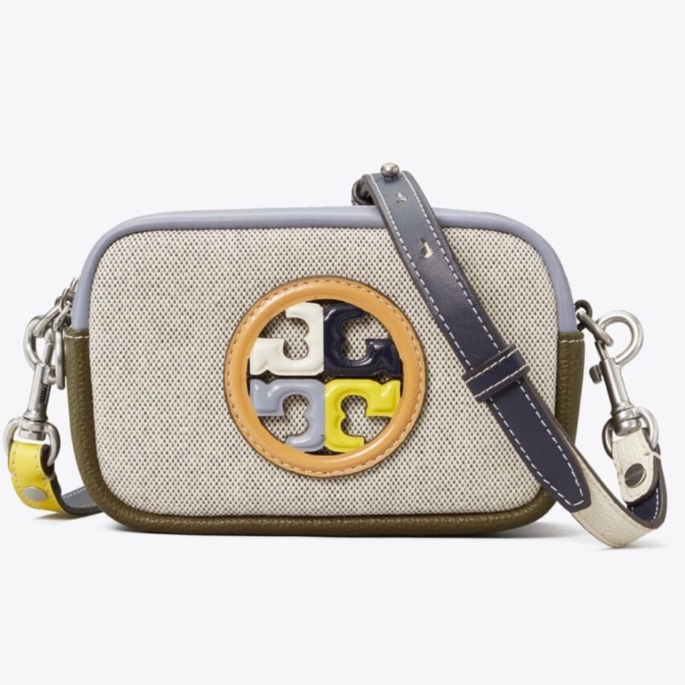 Tory Burch Perry Bombe Canvas Mini Crossbody Bag
